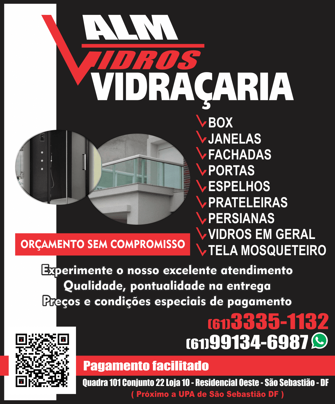 Alm Vidros Vidraçaria Empresa SÃo SebastiÃo Df Br 3400